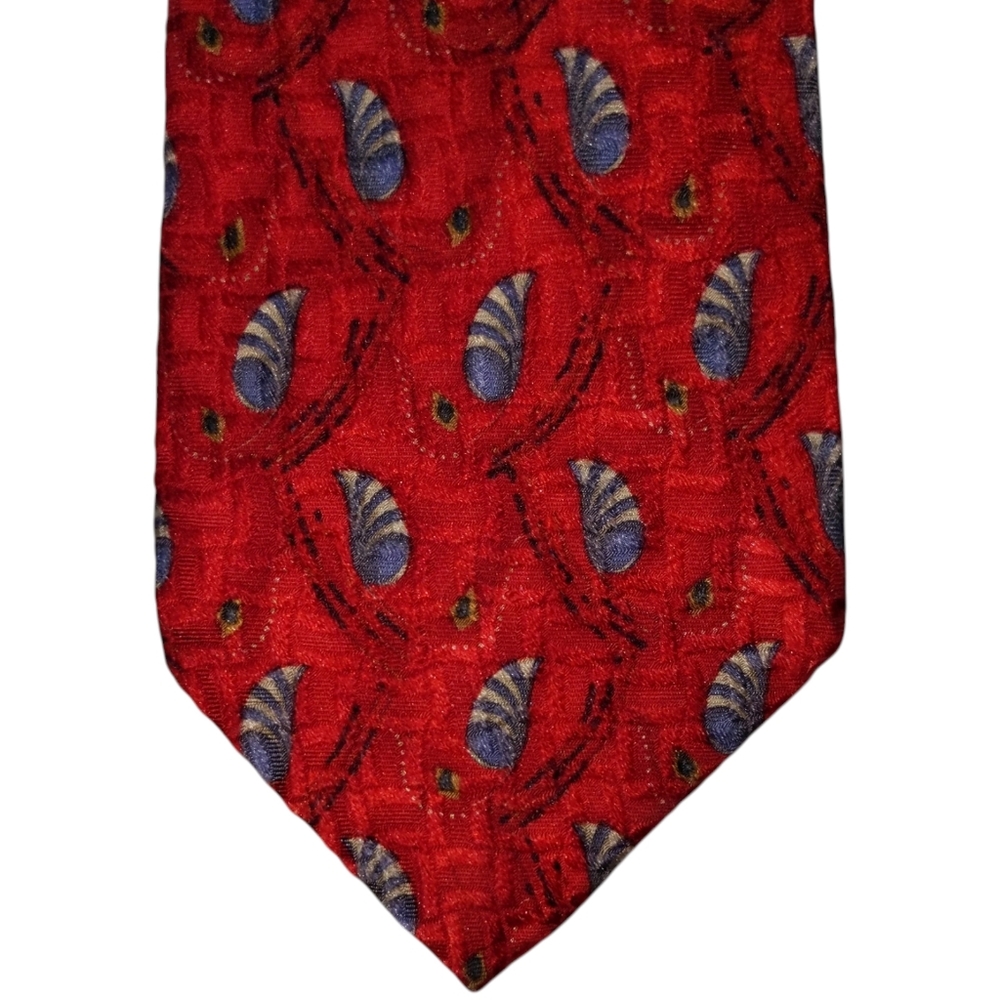 Robert Talbott Best Of Class Silk Necktie Men's Red Cornucopia Designer Tie EUC